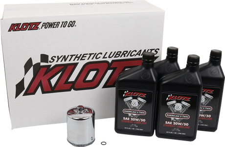 KLOTZ OIL Basic Oil Change Kit - '84-'99 Evolution Big Twin KH-103