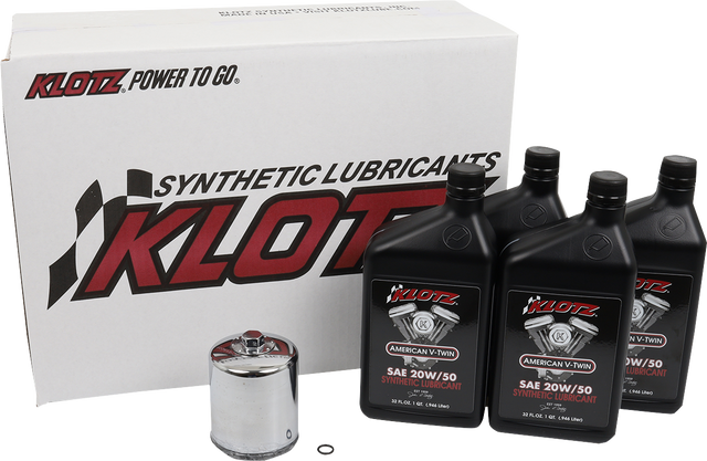 KLOTZ OIL Basic Oil Change Kit - '84-'99 Evolution Big Twin KH-103