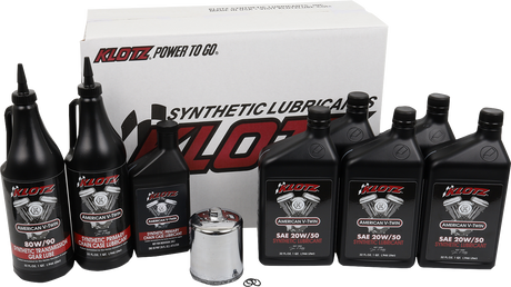 KLOTZ OIL Premium Oil Change Kit - '84-'99 Evolution Big Twin KH-106