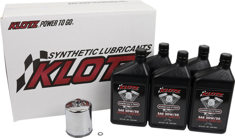 KLOTZ OIL Basic Oil Change Kit - '84-'99 Evolution Big Twin KH-107