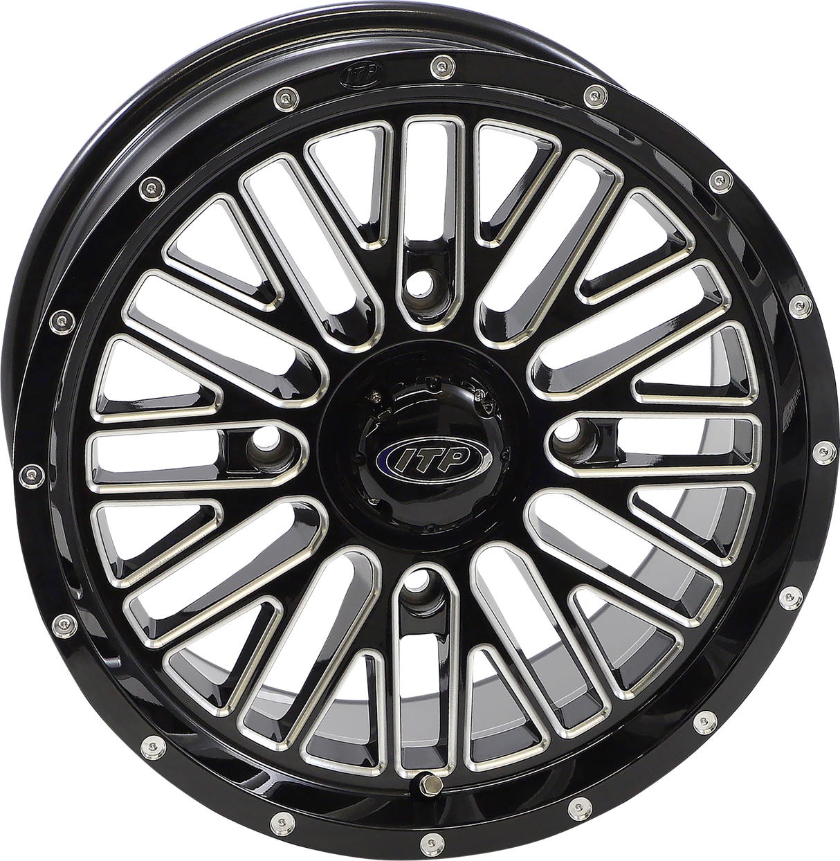 ITP Wheel - Momentum - Front/Rear - Black/Milled - 15x7 - 4/156 - 5+2 (+30 mm) 1522741731B