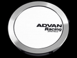 Advan 73mm Full Flat Centercap - White/Silver Alumite for 2000-2023 Honda Civic, Toyota Corolla, Mazda 3, and More