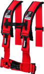 DragonFire Racing H-Style 4-Point Harness with 3-Inch Buckle in Red (Part Number 521355)