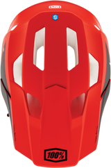 100% Trajecta Helmet with Fidlock & Chin Bar Integration - Medium, Fluo Red for Enduro & All Mountain Bikes