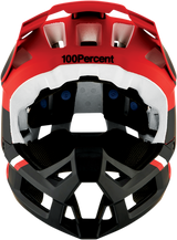 100% Trajecta Helmet with Fidlock & Chin Bar Integration - Medium, Fluo Red for Enduro & All Mountain Bikes