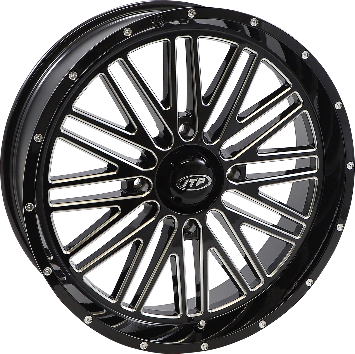 ITP Wheel - Momentum - Front/Rear - Black/Milled - 24x6.5 - 4/156 - 4+2.5 (+10 mm) 2422787731B