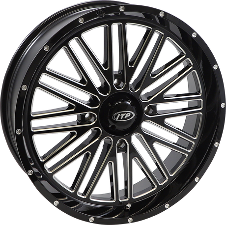 ITP Wheel - Momentum - Front/Rear - Black/Milled - 24x6.5 - 4/156 - 4+2.5 (+10 mm) 2422787731B