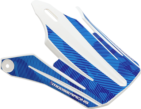 MOOSE OFFROAD Youth F.I. MIPS® Visor Kit - Agroid Camo - Blue/White 0132-1599