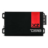 DS18 X2 2-Channel Ultra Compact Class D Amplifier for Car Audio - 380W RMS at 4 Ohms, 2x 230W at 2 Ohms, 2x 140W at 4 Ohms, Fits Most Vehicles