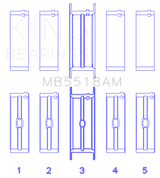 King Engine Bearings AMC/Jeep 390 & 401 Crankshaft Main Bearing Set - Size STD