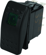 DragonFire Racing Lighted On/Off Rocker Switch with Green LED Backlight - Part #520983