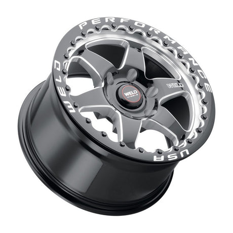 Weld S909 15x10 Ventura Beadlock Wheel with Gloss Black Finish – 6x139.7 Bolt Pattern, 6 Inch Backspace, and 106.1mm Center Bore