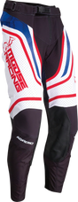 Moose Offroad Agroid Pants - Red/White/Blue, US 32 - Durable Off-Road Riding Trousers with Breathable Polyester and Leather Panels