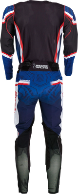 Moose Offroad Agroid Pants - Red/White/Blue, US 32 - Durable Off-Road Riding Trousers with Breathable Polyester and Leather Panels