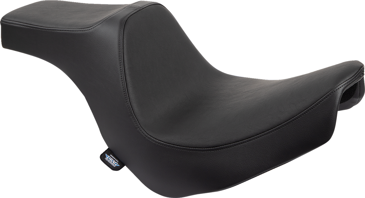 Drag Specialties Seats Predator III 2-Up Seat for Harley FL/FX 2018-2024 - Black Vinyl