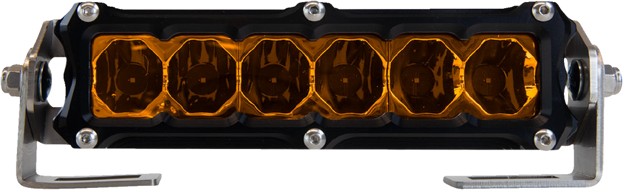 HERETIC Light Bar - 6" - Flood - Amber 50604