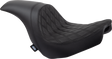 DRAG SPECIALTIES SEATS Predator Seat - Double Diamond with Black Stitching for Harley-Davidson FLSB/FXLR 2018-2023