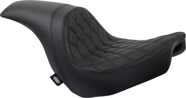DRAG SPECIALTIES SEATS Predator Seat - Double Diamond with Black Stitching for Harley-Davidson FLSB/FXLR 2018-2023