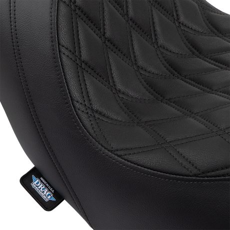 DRAG SPECIALTIES SEATS Predator Seat - Double Diamond with Black Stitching for Harley-Davidson FLSB/FXLR 2018-2023