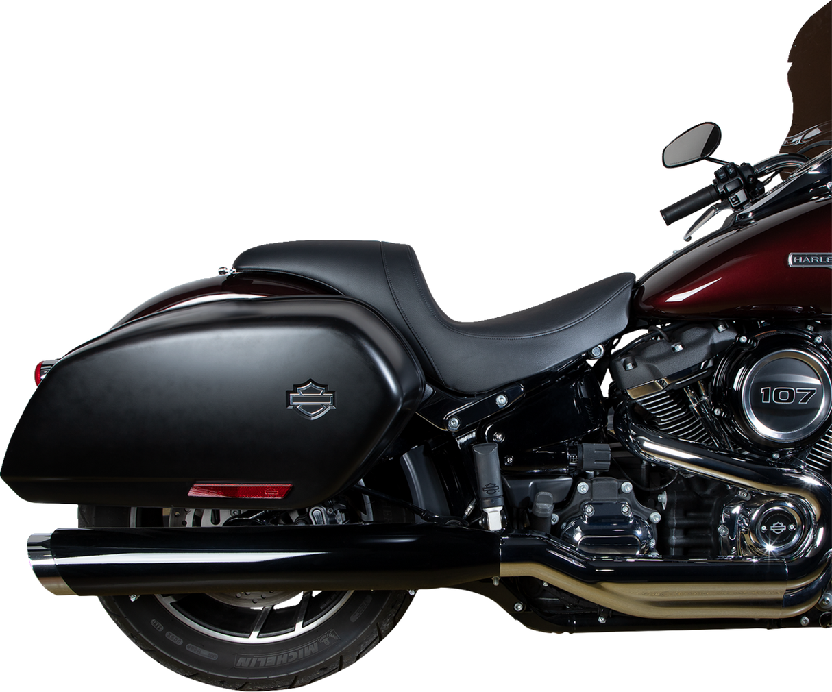 DRAG SPECIALTIES SEATS Predator Seat - Smooth Vinyl - Fits Harley FLSB/FXLR 2018-2023, Part Number 0802-1516