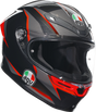 AGV K6 S Helmet – Slashcut in Black/Gray/Red – Small, Designed for Sport and Street Riding with Vehicle Fitment for Motorcycles