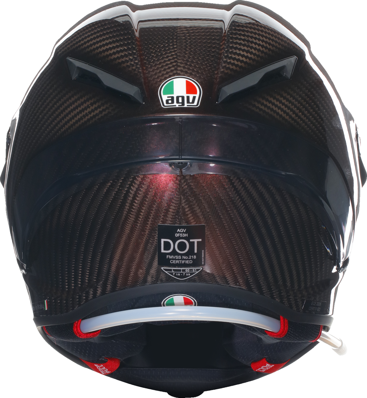 AGV Pista GP RR Helmet with Red Carbon Finish for Motorcycle Racing - Large (Part #2118356002011L)