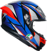 AGV K6 S Helmet Slashcut - Black/Blue/Red for Motorcycle Riding, XL (Part 2118395002015XL)