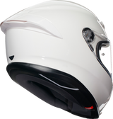 AGV K6 S Helmet - White 2XL - Carbon-Aramid Shell, Aerodynamic Design, Fit for Motorcycle and Sportbike Riders