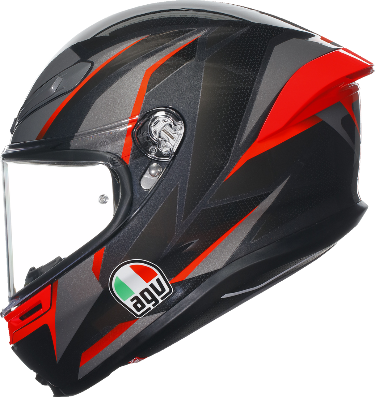 AGV K6 S Helmet Slashcut in Black/Gray/Red – XL, Designed for Sports and Touring Vehicles