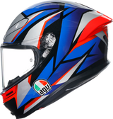 AGV K6 S Helmet Slashcut Black/Blue/Red – Small, Carbon-Aramid Shell, Designed for Road & Sport Riding