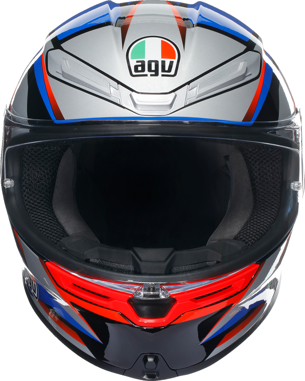 AGV K6 S Helmet Slashcut - Black/Blue/Red for Motorcycle Riding, XL (Part 2118395002015XL)