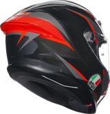 AGV K6 S Helmet – Slashcut in Black/Gray/Red – Small, Designed for Sport and Street Riding with Vehicle Fitment for Motorcycles