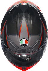 AGV K6 S Helmet Slashcut in Black/Gray/Red – XL, Designed for Sports and Touring Vehicles
