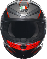 AGV K6 S Slashcut Helmet with Ventilation System for Motorcycle Riding - Black/Gray/Red, 2XL