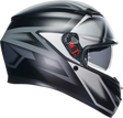 AGV K3 Helmet - Compound Matte Black/Gray - XL | Motorcycle Helmet for Street and Sport Riding