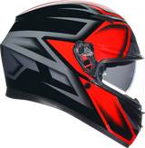 AGV K3 Helmet - Compound Black/Red - Medium for Sportbikes and Street Motorcycles