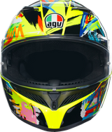 AGV K3 Helmet Rossi Winter Test 2019 - Small, Motorcycle Helmet with Pinlock® Lens, Aerodynamic Shell, and Adjustable Vents for Sport and Touring