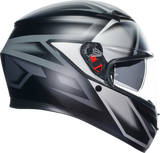 AGV K3 Helmet - Compound Matte Black/Gray - Large | Motorcycle Helmet with Pinlock® Lens and Ventilation System for Sport and Touring Bikes