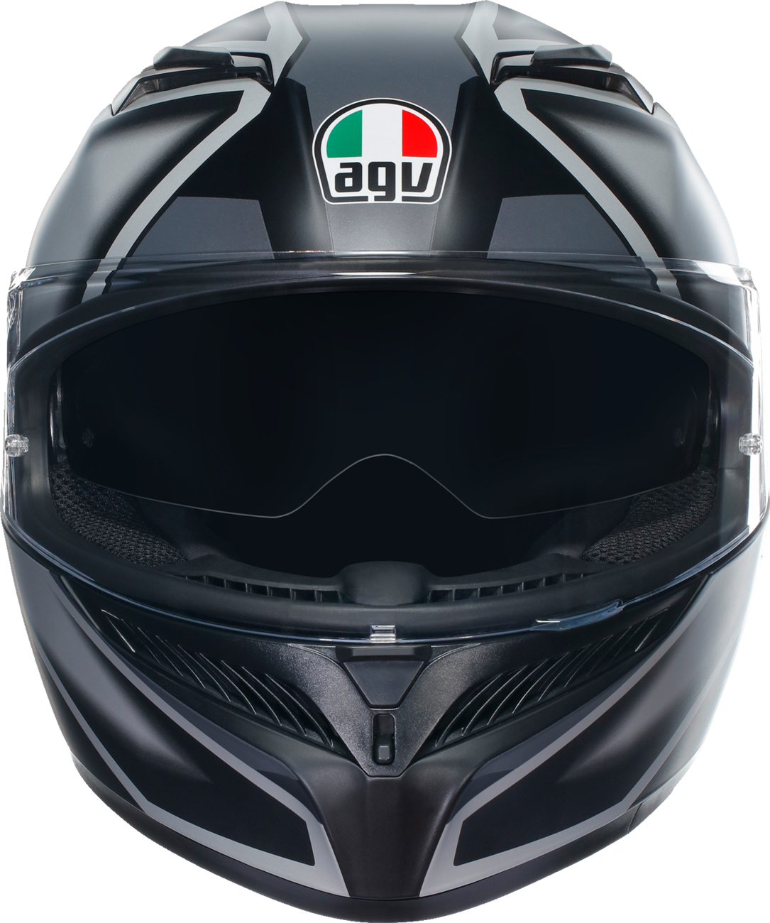 AGV K3 Helmet - Compound Matte Black/Gray - XL | Motorcycle Helmet for Street and Sport Riding
