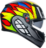 AGV K3 Helmet Birdy 2.0 in Gray/Yellow/Red for Motorcycle Riding - Medium