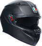 AGV K3 Matte Black Full-Face Motorcycle Helmet for Street & Sport Riding - Small