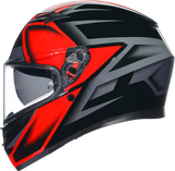 AGV K3 Helmet - Compound Black/Red - Medium for Sportbikes and Street Motorcycles