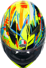 AGV K3 Rossi Winter Test 2019 Motorcycle Helmet - Large, Aerodynamic Shell, Pinlock® Lens, and Advanced Ventilation for Sport and Touring
