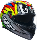 AGV K3 Helmet Birdy 2.0 in Gray/Yellow/Red – 2XL with Pinlock® Lens and Aerodynamic Design for Motorcycles