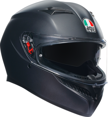 AGV K3 Matte Black Full-Face Motorcycle Helmet – Fits Small Bikes and Sport Riders, XS