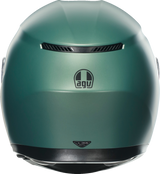 AGV K3 Matte Salvia Green Full-Face Motorcycle Helmet – XL, Versatile Road Protection with Built-In Sun Visor and Pinlock® Lens