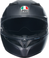 AGV K3 Matte Black Full-Face Motorcycle Helmet – Fits Cruiser, Sportbike, Touring, and Adventure Bikes, Large