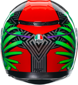 AGV K3 Helmet - Kamaleon - Black/Red/Green, Small – Motorcycle Helmet for Street & Sport Riding