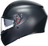 AGV K3 Matte Black Full-Face Motorcycle Helmet - XL Fit for Street, Sport, Touring & Commuting Riders