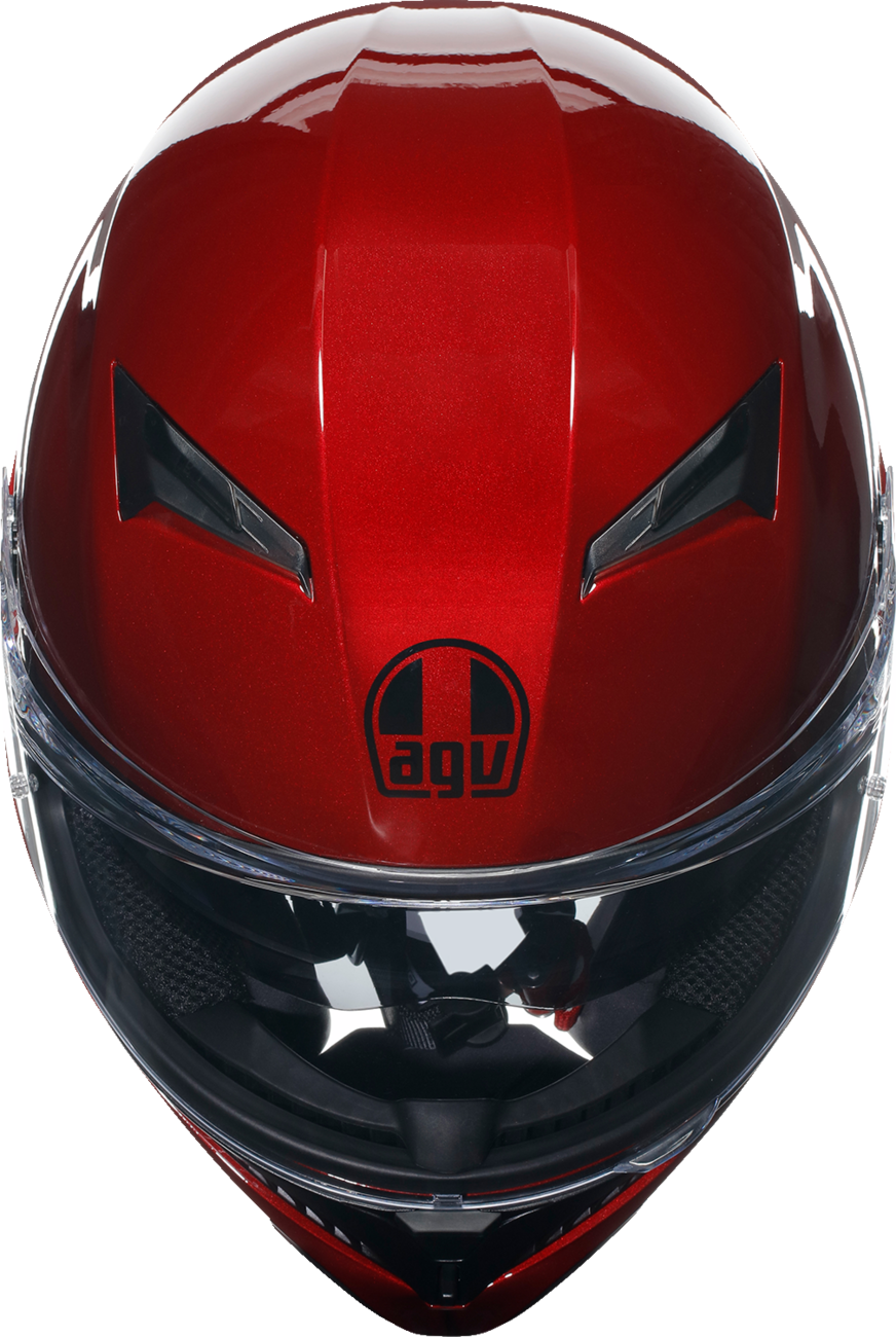 AGV K3 Competizione Red Full-Face Motorcycle Helmet - XL Size, Designed for All Riding Styles with Built-In Sun Visor and Advanced Ventilation